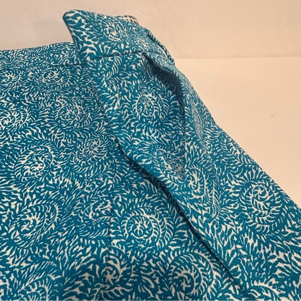 C Wonder Women’s Shorts, Turquoise & White Swirl, Boho, Cottagecore, Sz 10P NWT